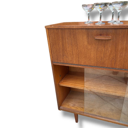 Vintage Mid Century Teak Avalon Bureau Bookcase