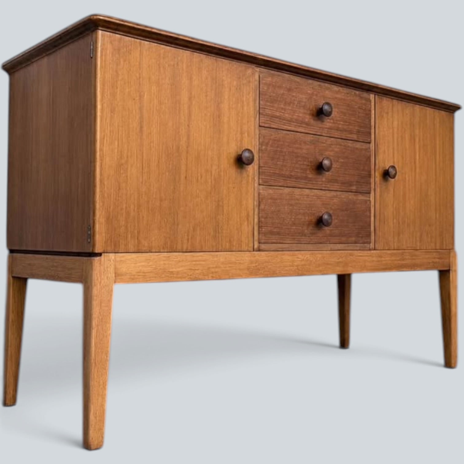Mid Century Gordon Russell of Broadway Walnut Sideboard Cabinet