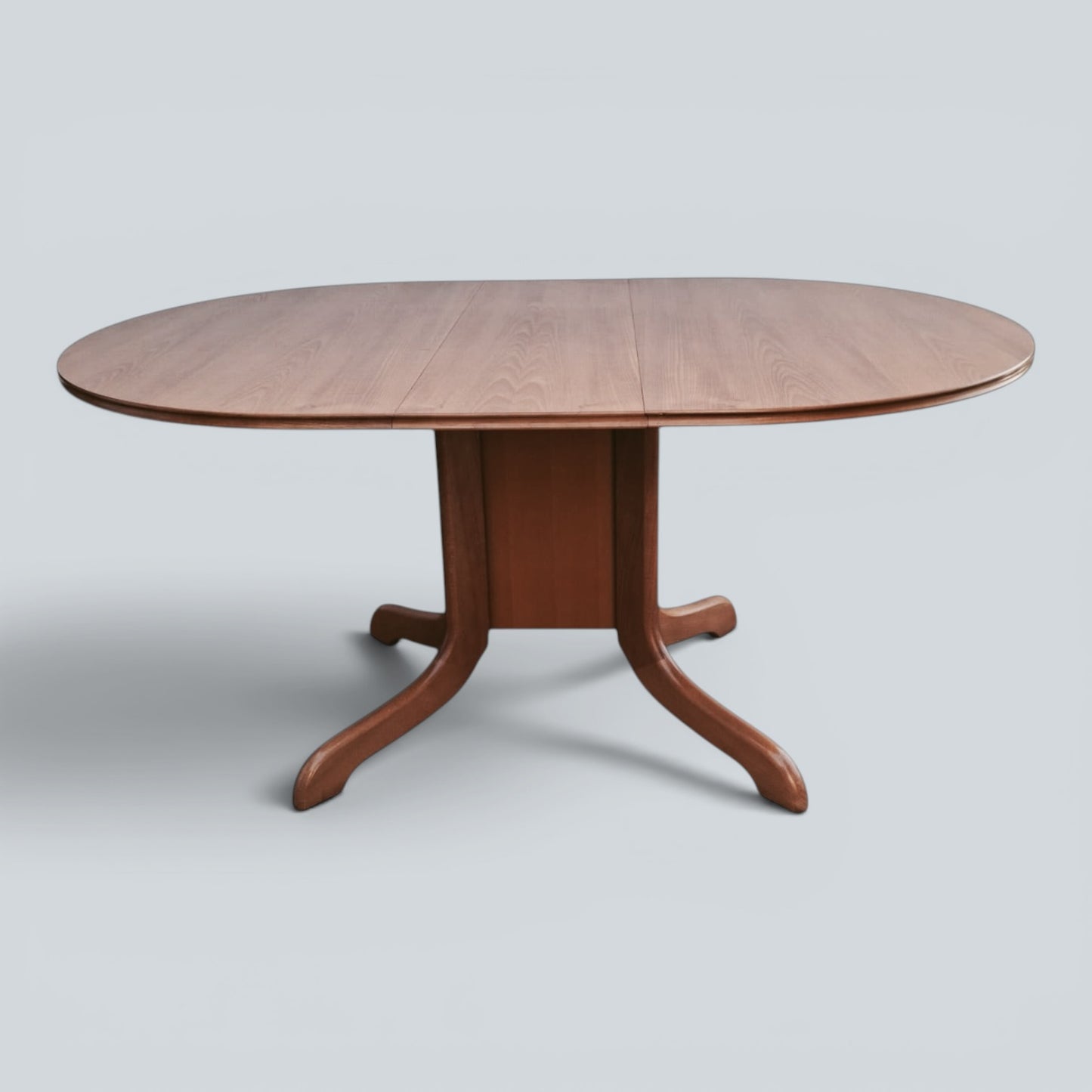 Morris of Glasgow Mid Century Teak Oval Drop Leaf Gateleg Dining Table