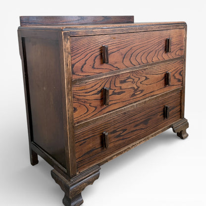 Art Deco Tiger Oak Chest of Drawers