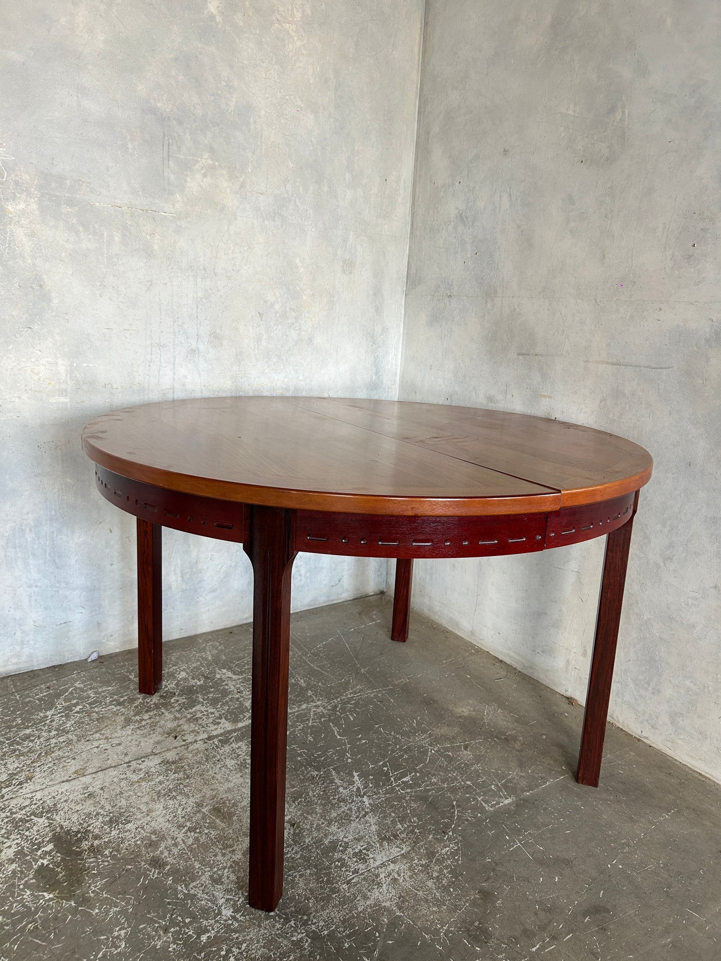 Mid-Century Swedish Rosewood & Teak Extending Dining Table by Nils Jonsson for Troeds