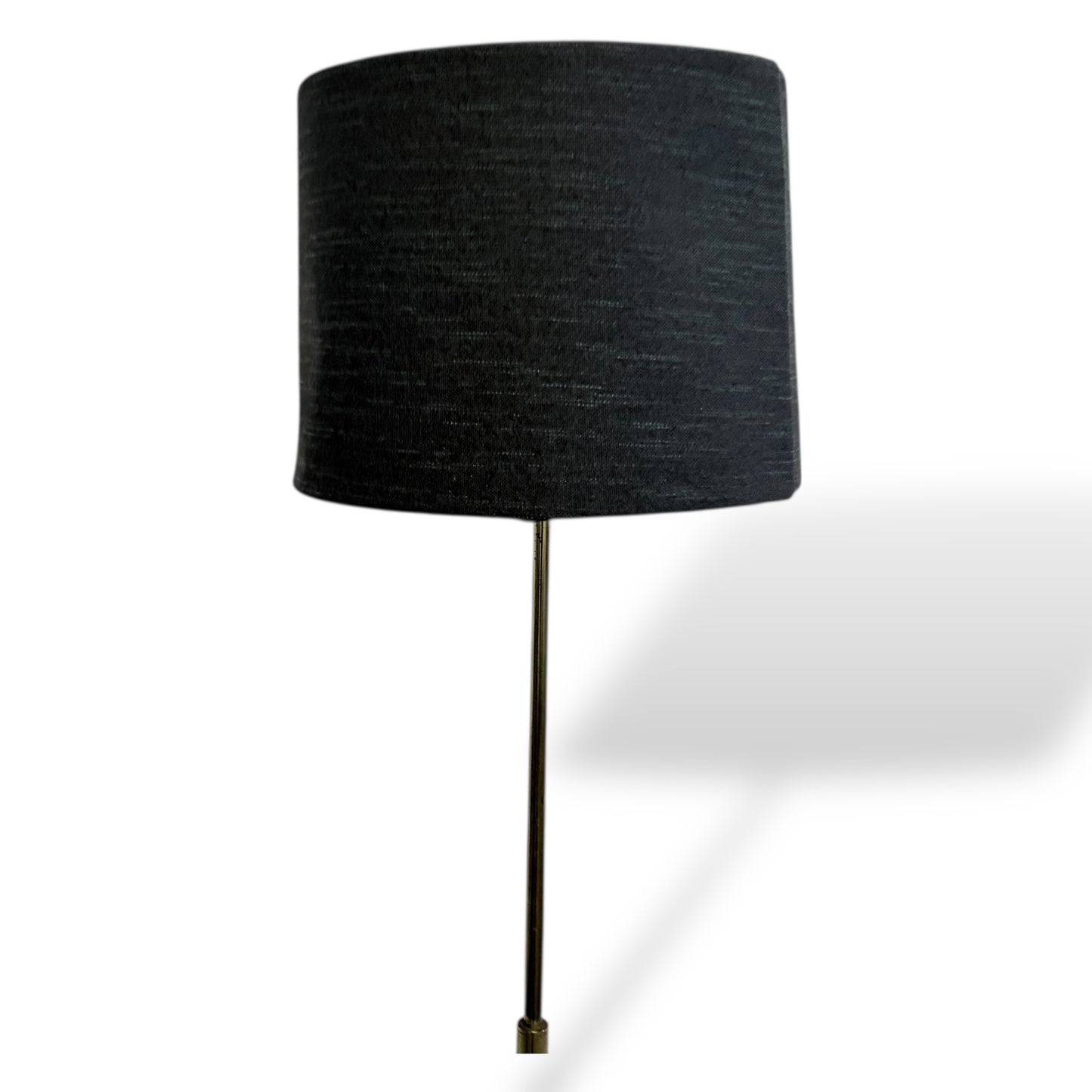 Mid Century Teak & Brass Standard Lamp with Handmade Shade — view 5