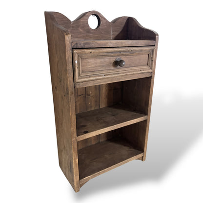 Vintage Oak & Pine Bathroom Cabinet with Drawer — view 6