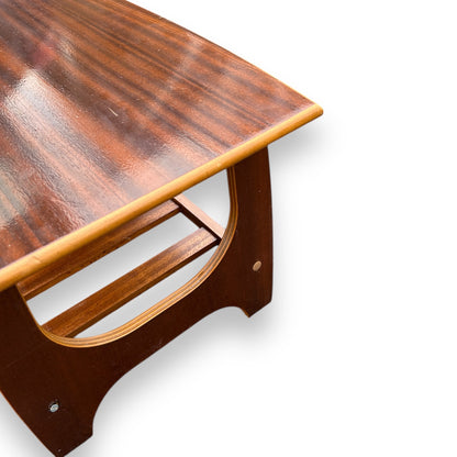 Mid Century Teak Formica Scandi Coffee Table