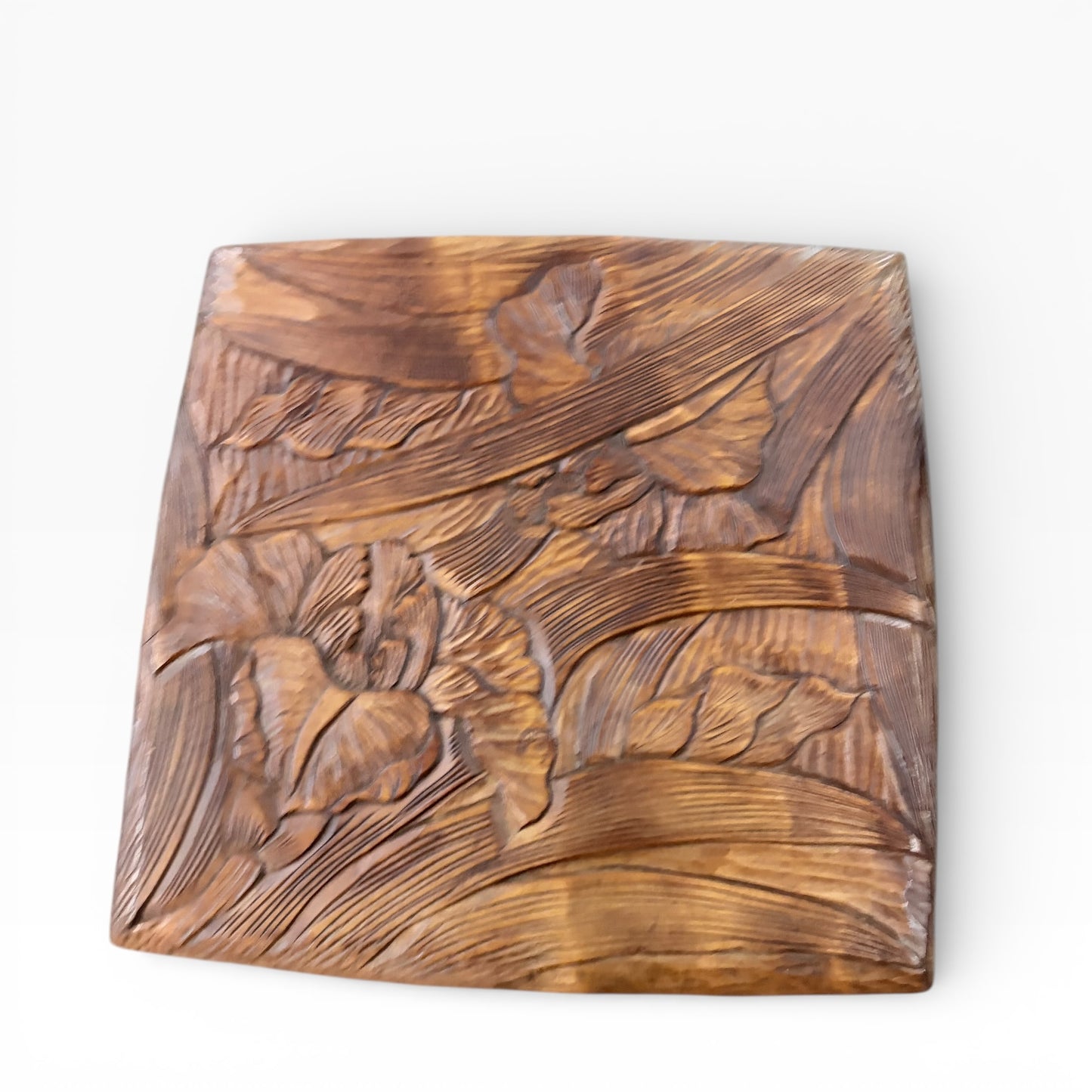 Liberty of London Table - Hand Carved Vintage Accent Table Featuring Botanical Relief Carving