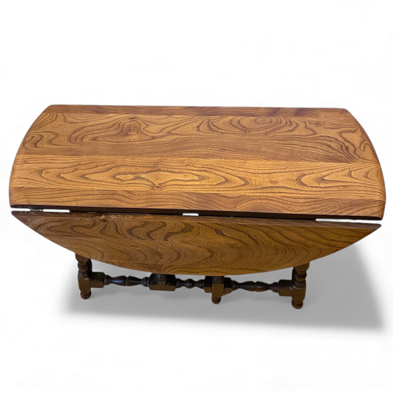 Ercol Drop-Leaf Coffee Table – Vintage Solid Elm Mid Century Design — view 4