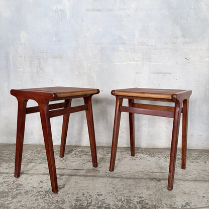 Mid Century Teak & Plywood Bedside Tables