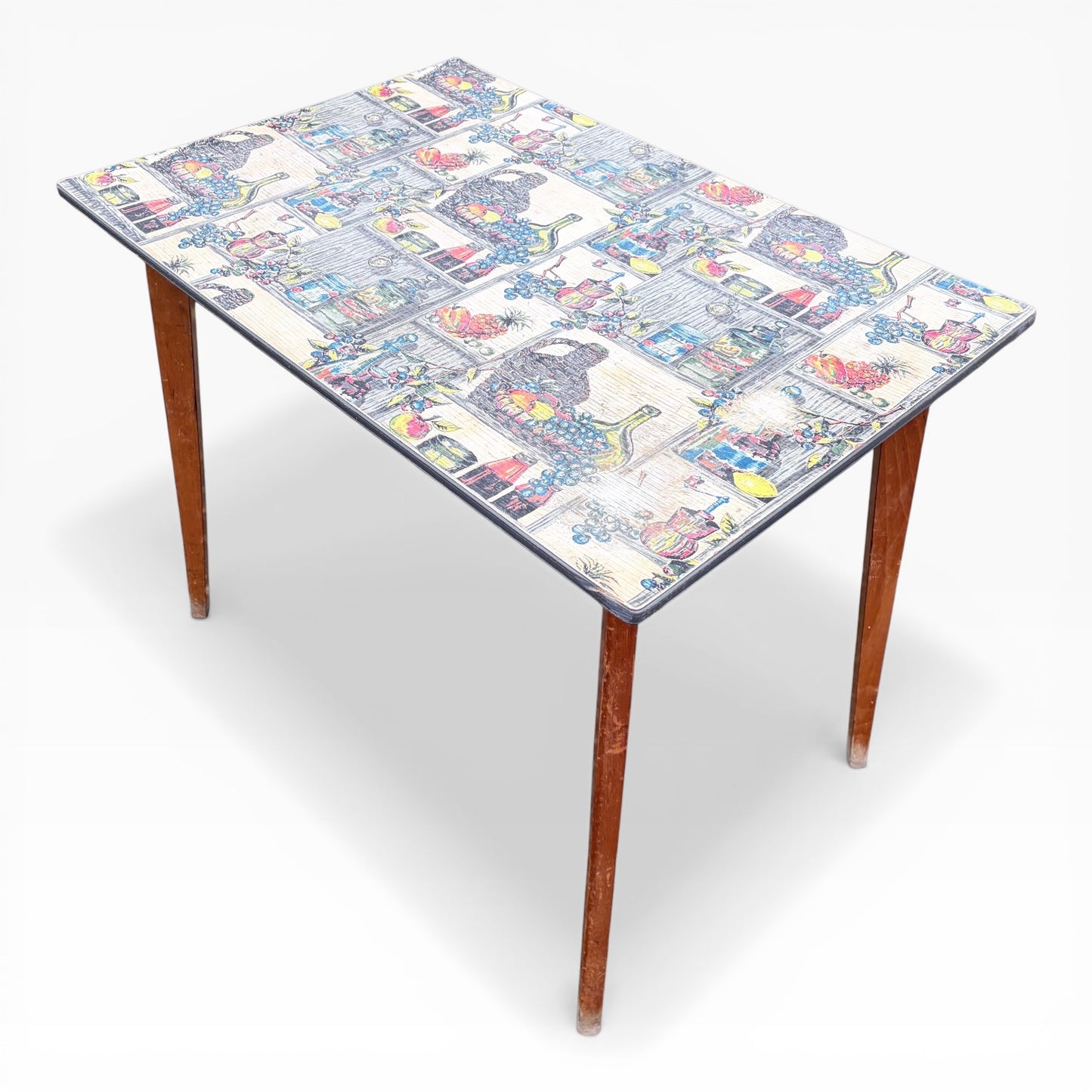 Mid-Century Fruit Formica Kitchen Table