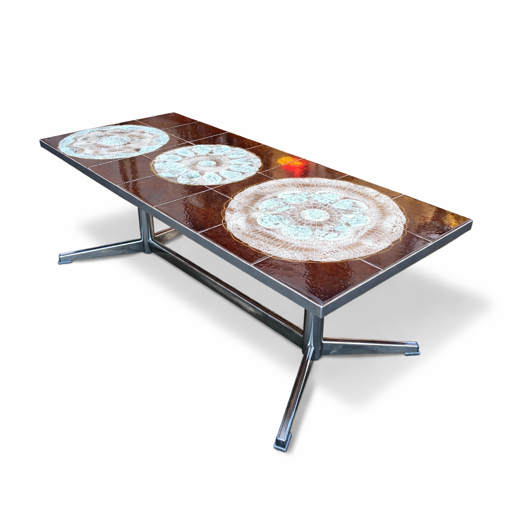 Julian Belarti “Adri” Coffee Table – Vintage Tiled Mid Century Table