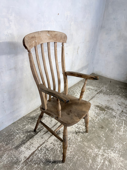 Antique Pine & Elm Farmhouse Armchair