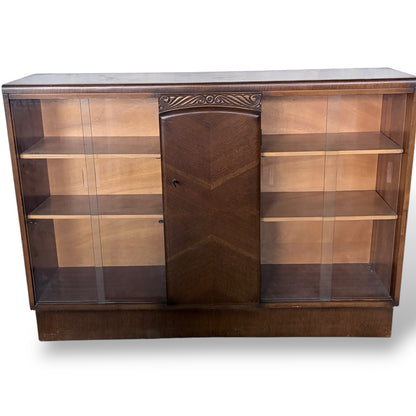 Vintage Arts and Crafts Nathan Oak Display Cabinet
