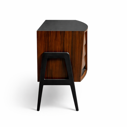 Vintage Mid-Century Zebrano Teak Sideboard by Herbert Gibbs