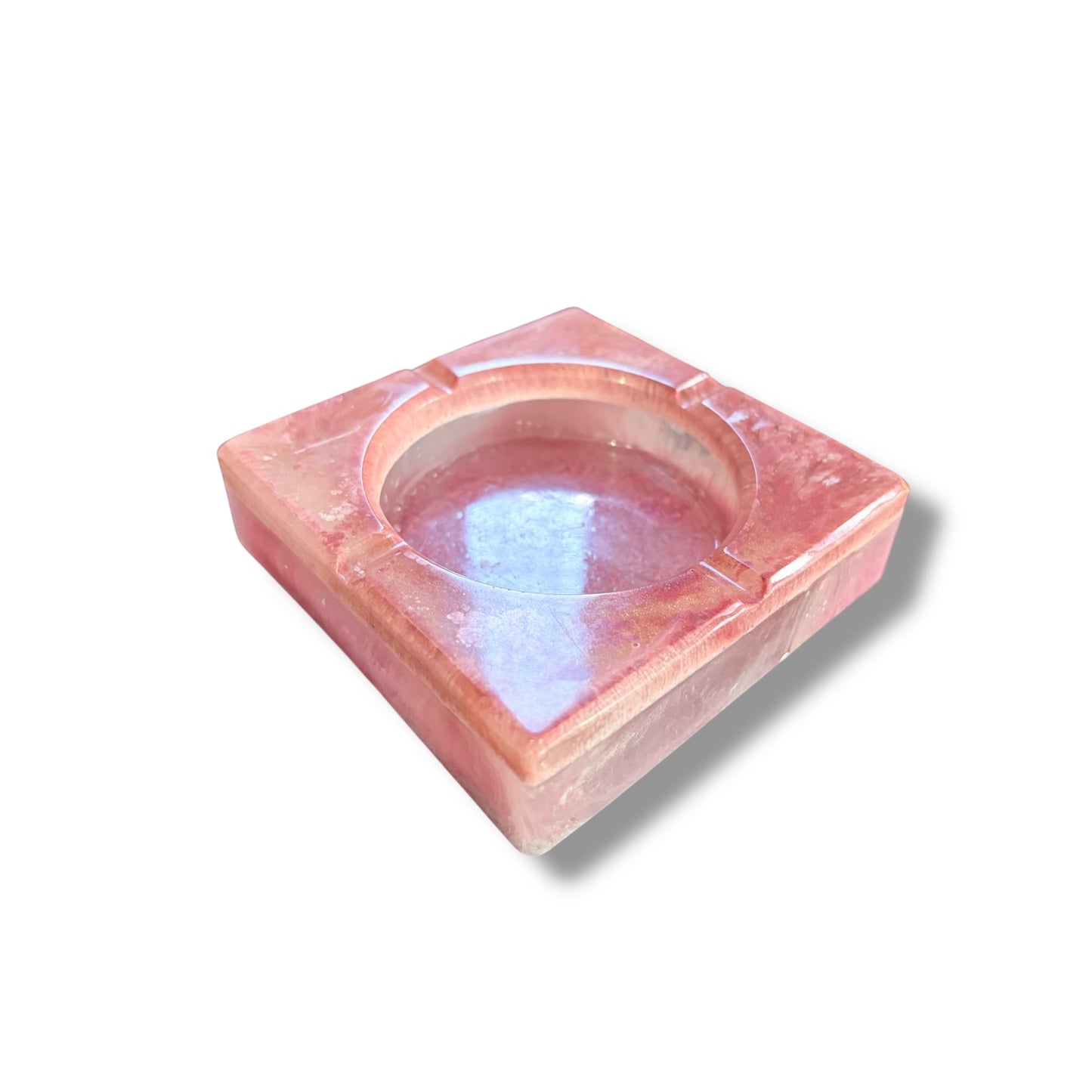 Vintage Pink Resin Ashtray