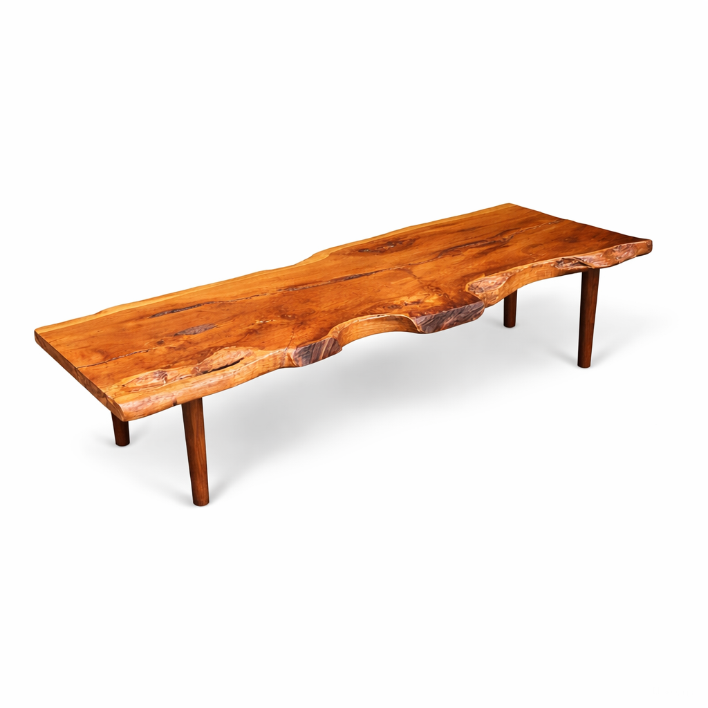 Reynolds of Ludlow Live Edge Yew Wood Coffee Table – Mid-Century