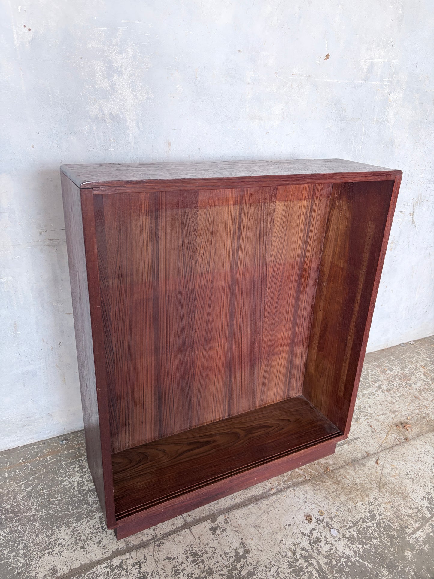 Mid Century Teak Open Bookcase / Display Cabinet – Handmade