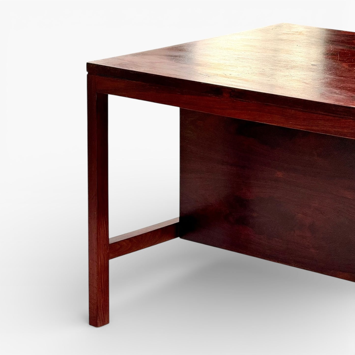 Mid-Century Danish Rosewood Effect Executive Double Pedestal Desk, 1970s
