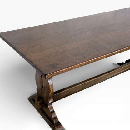 Arts & Crafts Antique Oak Refectory Dining Table — view 2