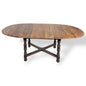 Ercol Extendable Dining Table – Vintage Solid Elm Oval Wooden Table With Cruciform Base
