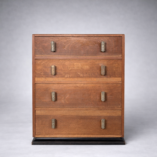 Vintage Heal’s Art Deco Oak Chest of Drawers