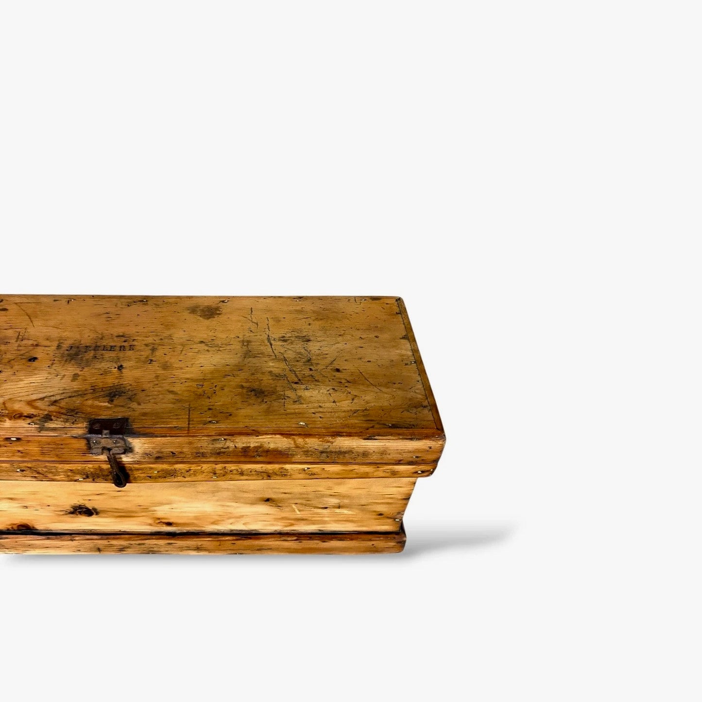 Antique Rustic Solid Pine Carpenter’s Tool Chest / Storage Box