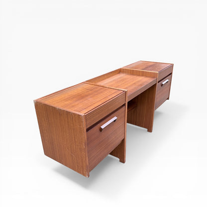 Mid Century Vintage Danish Teak Floating Desk