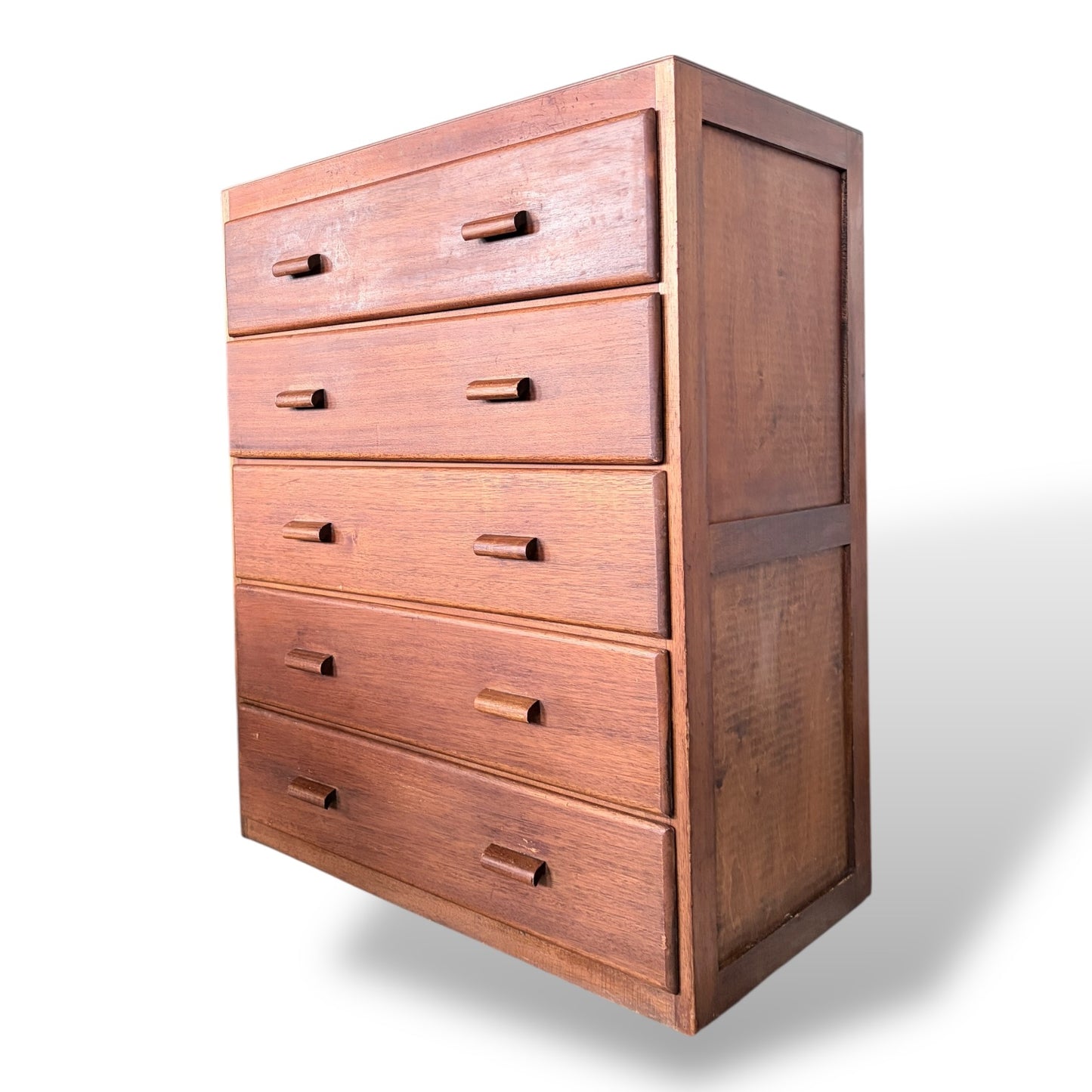 Mid-Century Oak Panelled Chest of Drawers