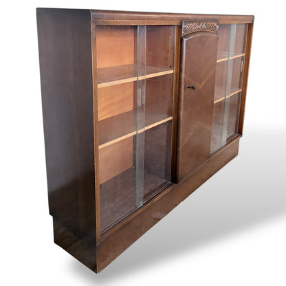 Vintage Arts and Crafts Nathan Oak Display Cabinet