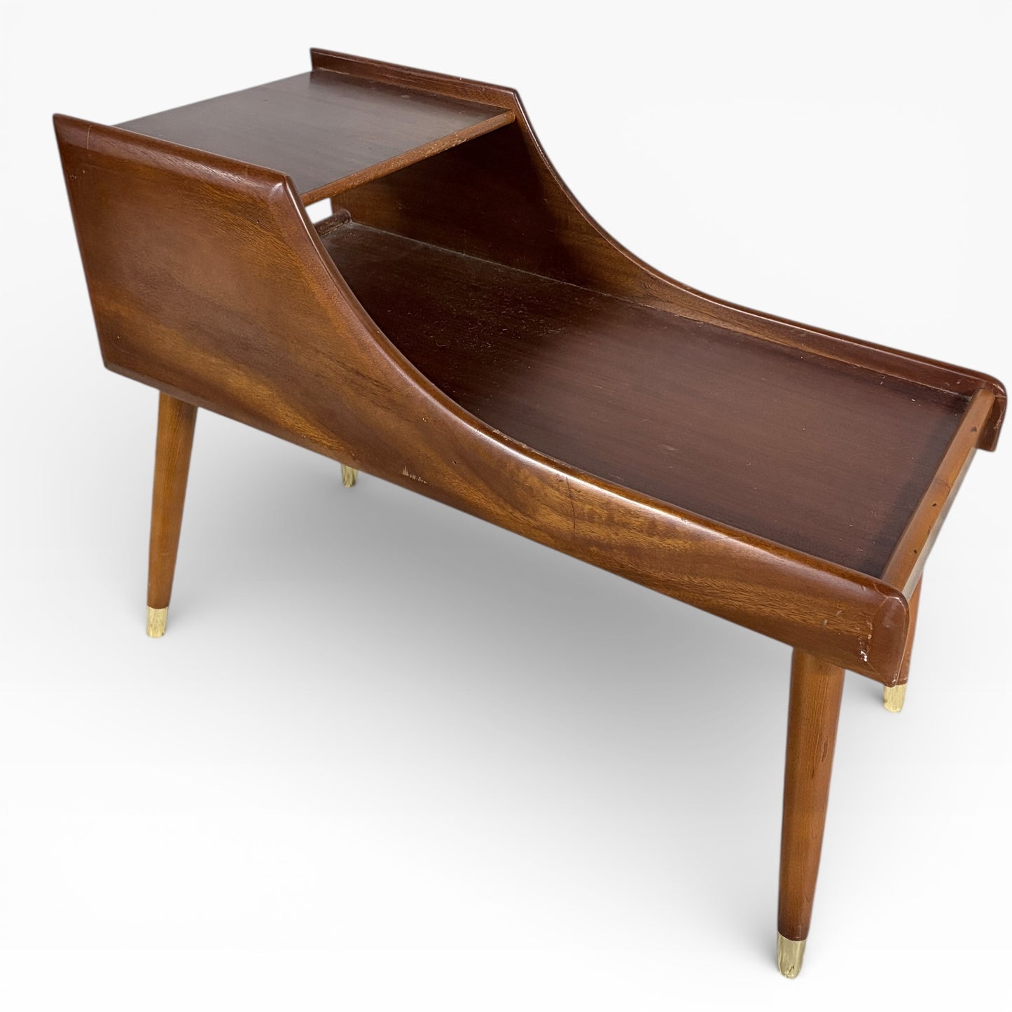Mid-Century Teak Telephone Seat Table by Chippy Heath