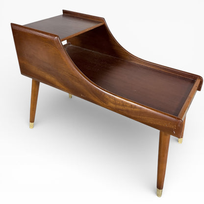 Mid-Century Teak Telephone Seat Table by Chippy Heath
