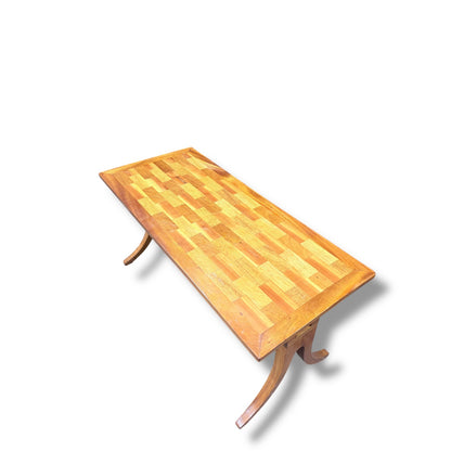 Handmade Solid Oak Coffee Table | Rustic Modern Wooden Living Room Table — view 8