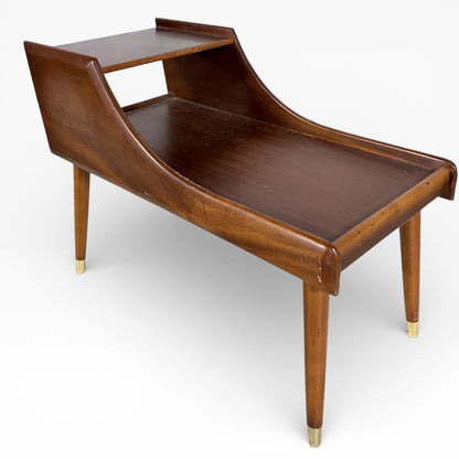 Mid-Century Teak Telephone Seat Table by Chippy Heath