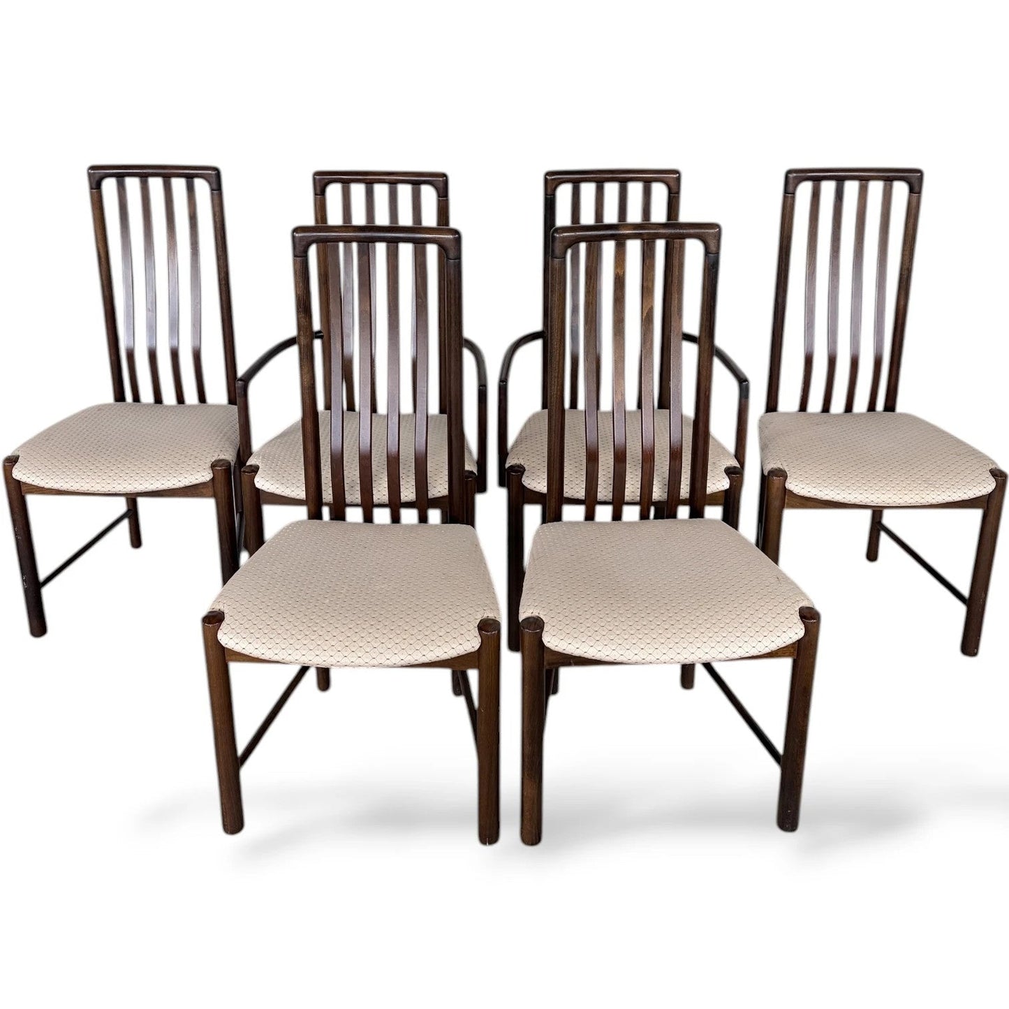 Set of 6 Danish Rosewood Dining Chairs by Boltinge
