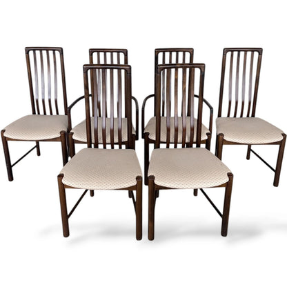 Set of 6 Danish Rosewood Dining Chairs by Boltinge