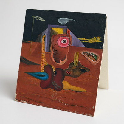 Mid Century Abstract Surrealist Art, Dated 1951, Original Modernist Painting