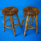 mid century Franco Albini Bamboo Rattan Stools