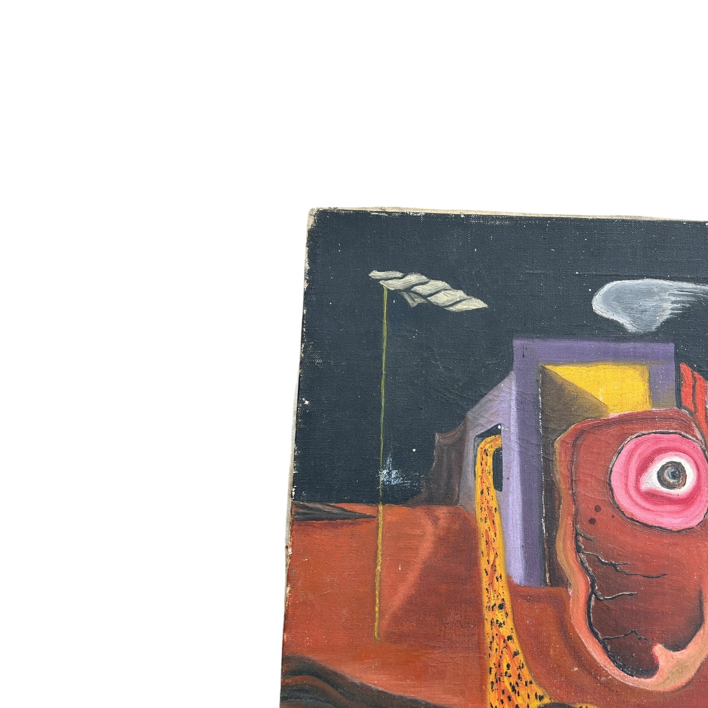 Mid Century Abstract Surrealist Art, Dated 1951, Original Modernist Painting