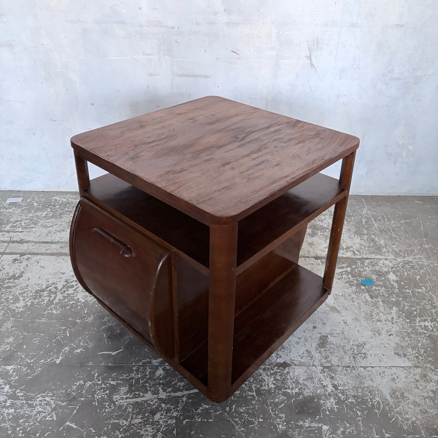 Art Deco Walnut Drinks Cabinet Metamorphic Trolley by Incorporall (CC41)