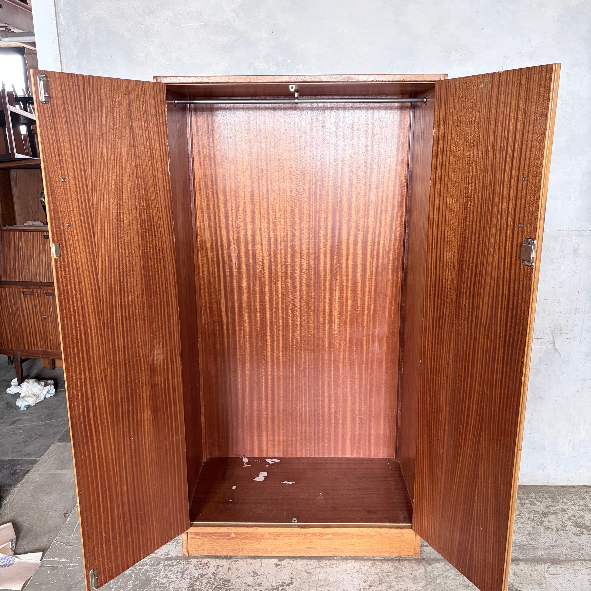 Mid Century E Gomme G Plan Brandon Oak Double Wardrobe