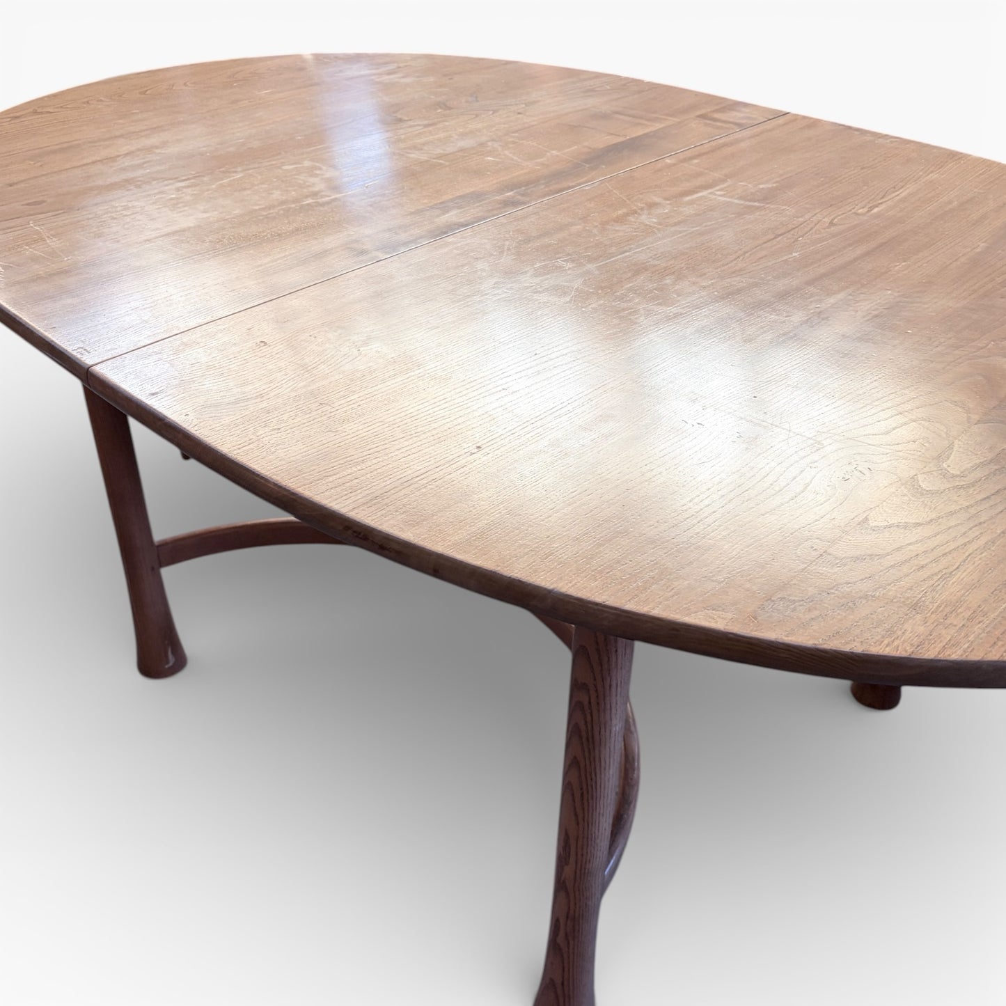 Ercol Mid-Century Table – Blonde Elm Oval Dining Table | Vintage British Furniture
