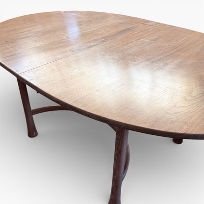 Ercol Mid-Century Table – Blonde Elm Oval Dining Table | Vintage British Furniture