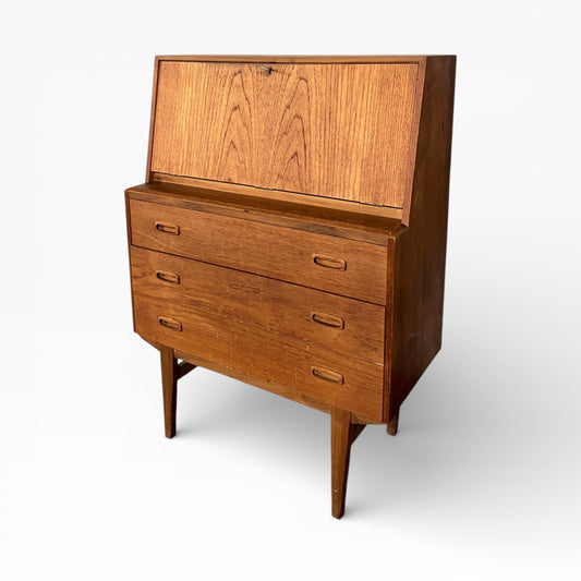 Danish Mid-Century Compact Teak Writing Bureau