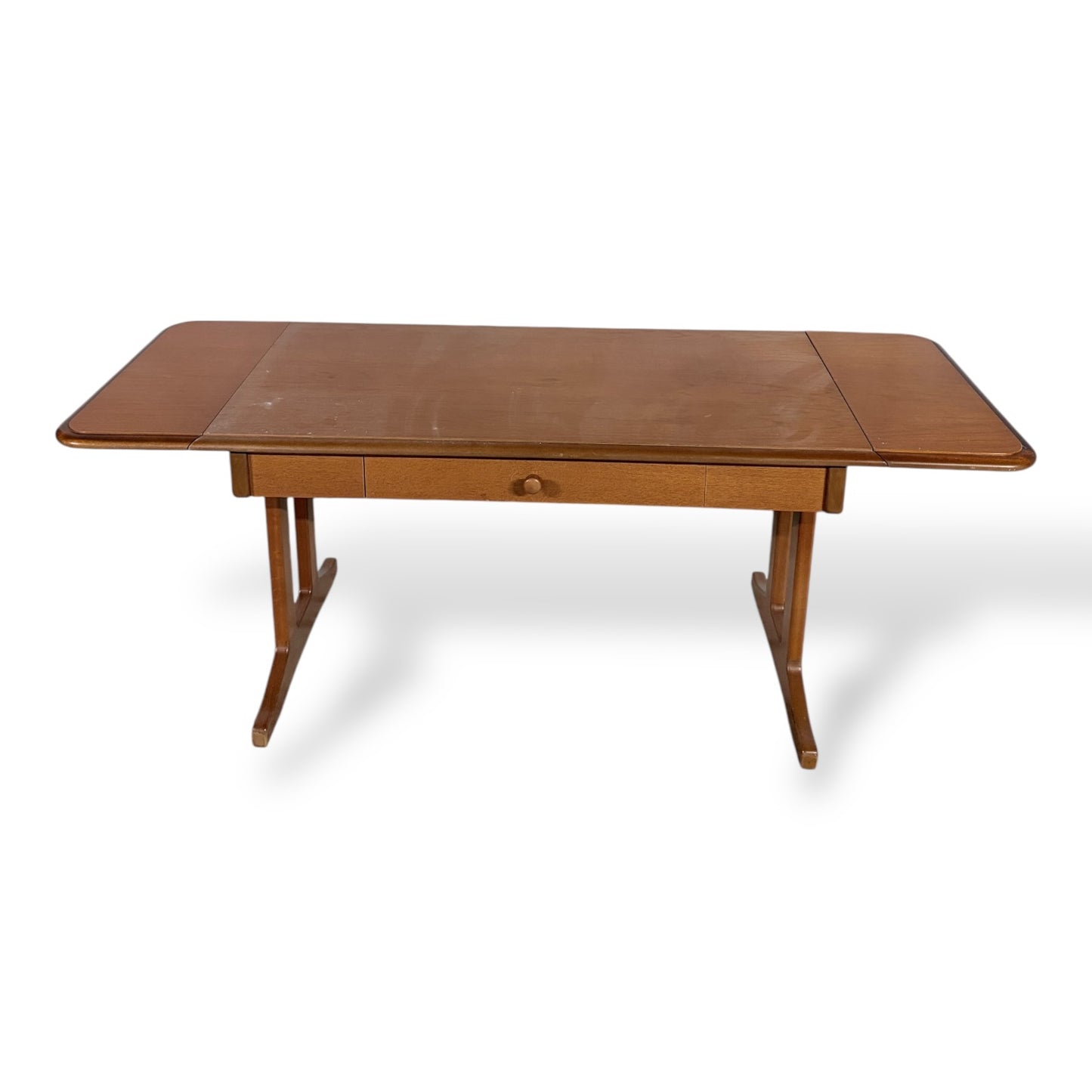 Vintage Teak Drop Leaf Coffee Table with Drawer