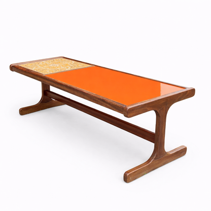 G Plan Mid-Century Orange Perspex Coffee Table
