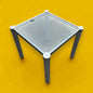 mid century chrome and glass side table