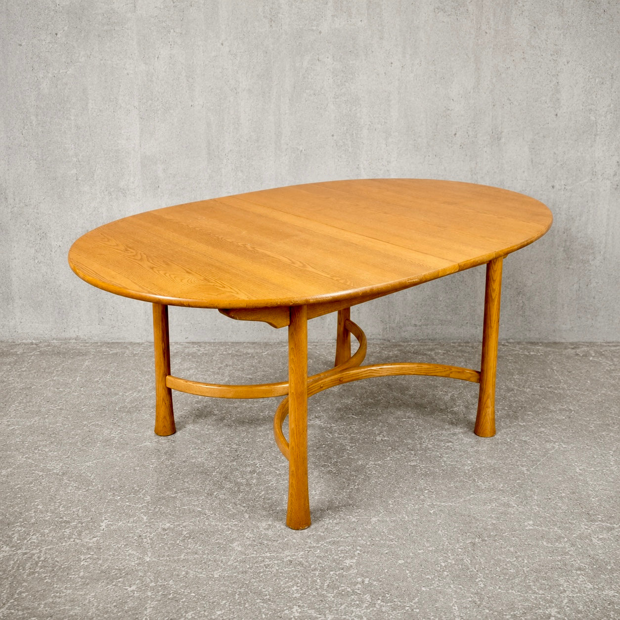 Ercol Saville Blonde Elm Oval Dining Table | Mid Century British Table