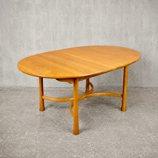 Ercol Saville Blonde Elm Oval Dining Table | Mid Century British Table