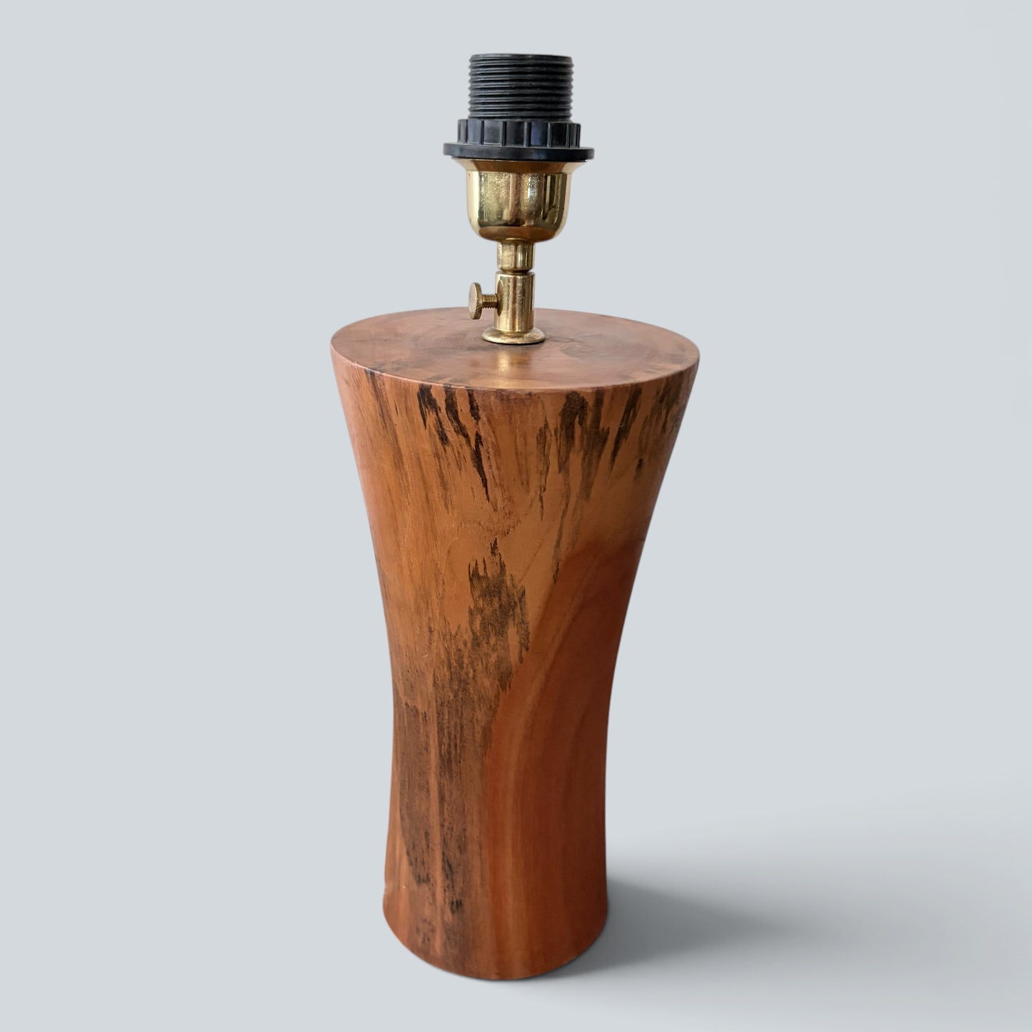 Mid Century Burr Walnut Sculptural Table Lamp