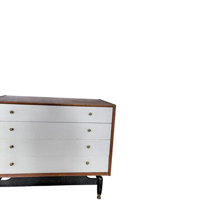 Mid Century E. Gomme Librenza Chest of Drawers – Teak & White with Brass Handles