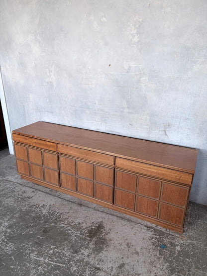 McIntosh Mid Century Teak Sideboard – Panel Front Long Low Cabinet