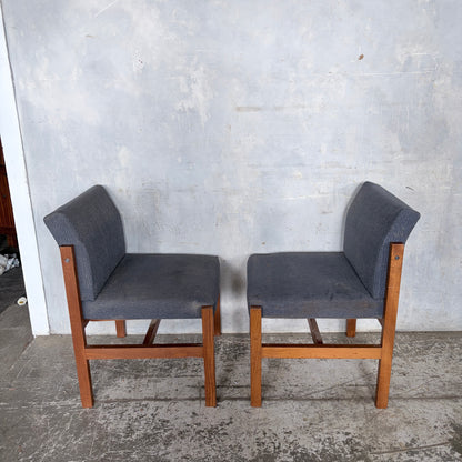 Pair of 1970s Brutalist Pine & Oak Lounge Chairs | Mid Century